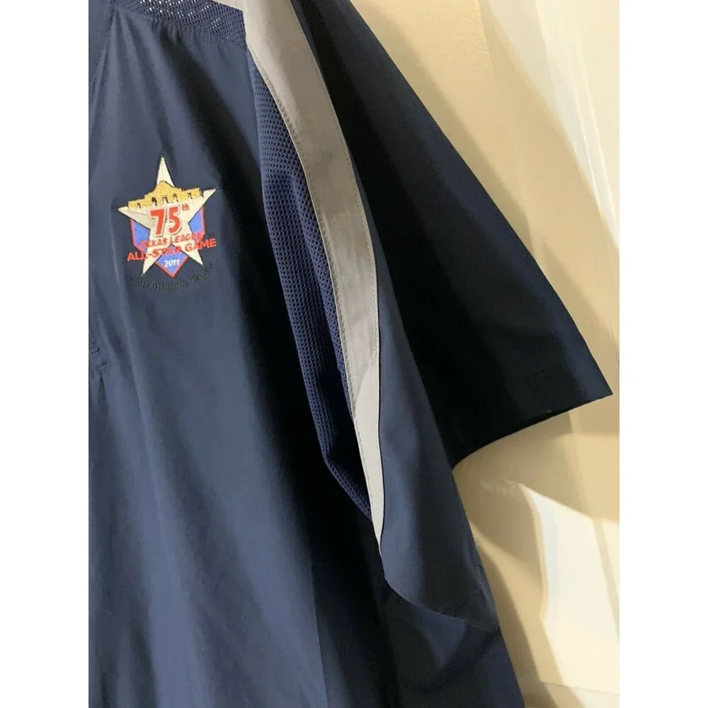 Nike 2011 Texas League All Star Game Baseball‎ Blue Field Shirt Mens L Storm Fit